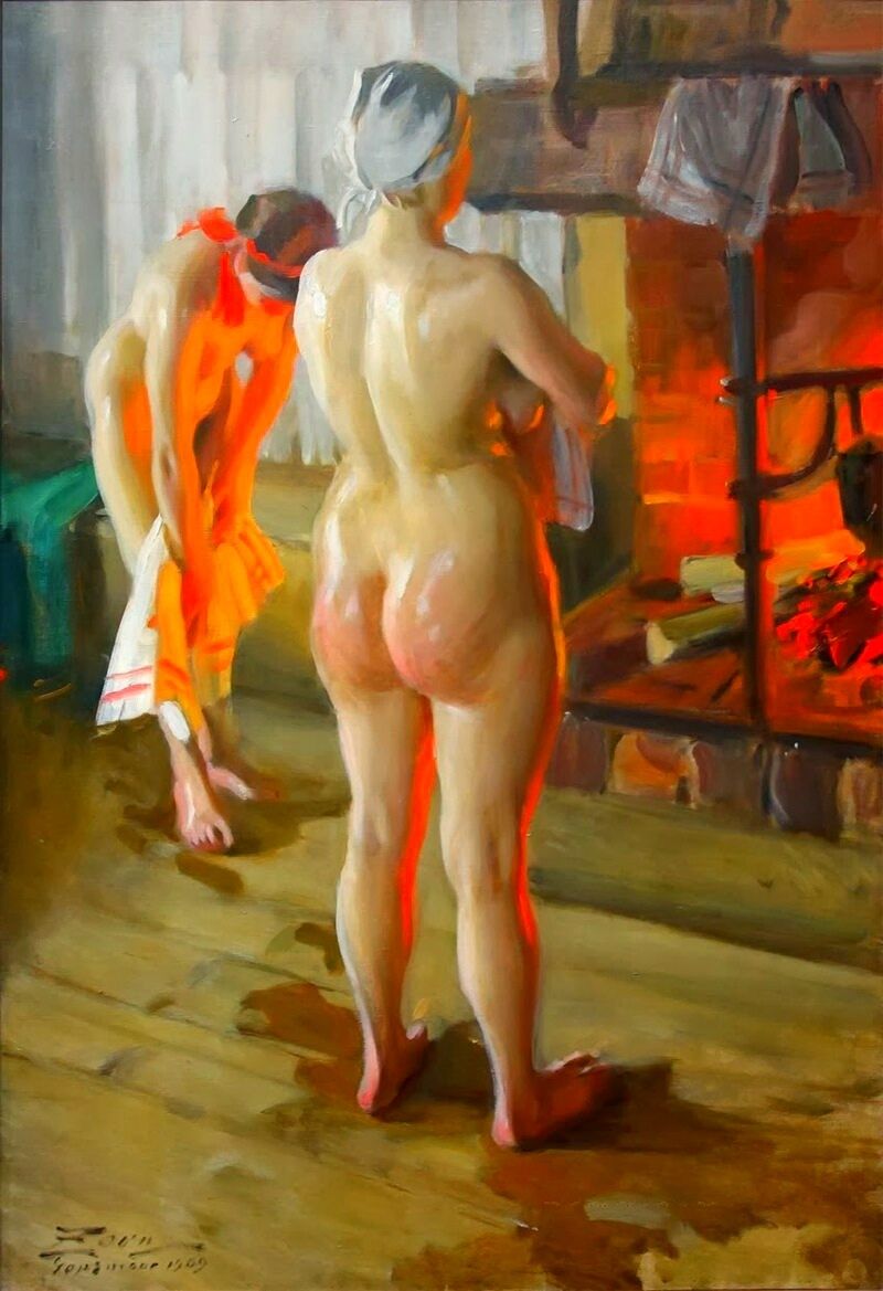 Anders Zorn, Sauna, 1909