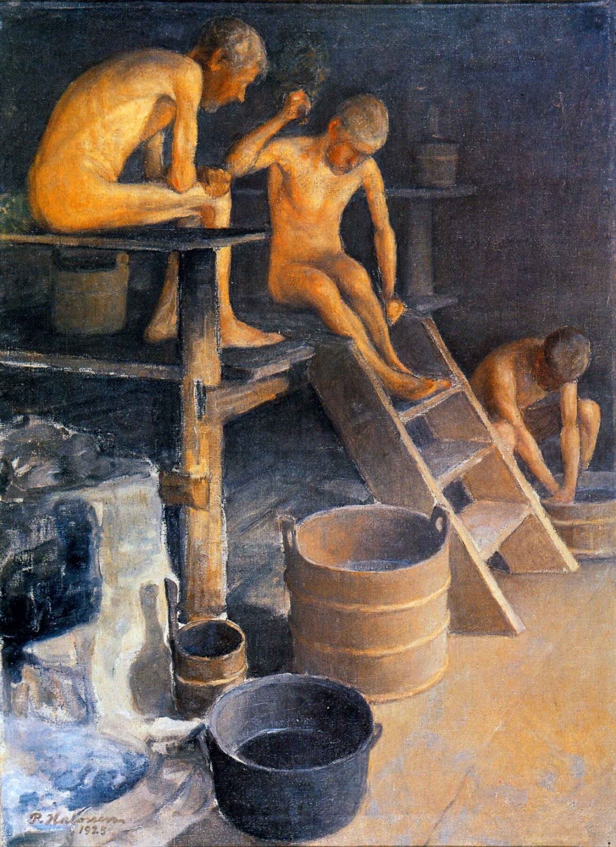 Pekka Halonen, In the sauna, 1925